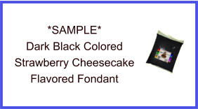 Dark Black Strawberry Cheesecake Fondant Sample