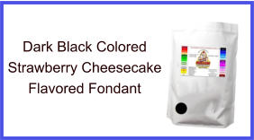 Dark Black Strawberry Cheesecake Fondant