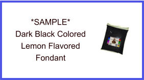 Dark Black Lemon Fondant Sample