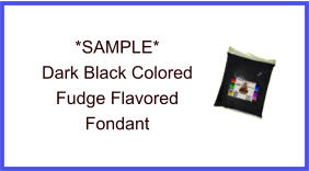 Dark Black Fudge Fondant Sample