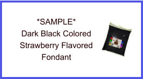 Dark Black Strawberry Fondant Sample