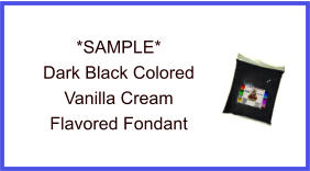 Dark Black Vanilla Fondant Sample