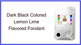 Dark Black Lemon Lime Fondant