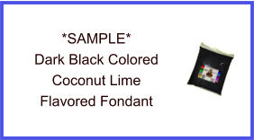 Dark Black Coconut Lime Fondant Sample