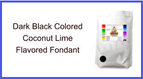 Dark Black Coconut Lime Fondant