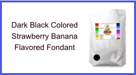 Dark Black Strawberry Banana Fondant