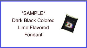 Dark Black Lime Fondant Sample