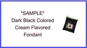 Dark Black Cream Fondant Sample