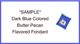 Dark Blue Butter Pecan Fondant Sample
