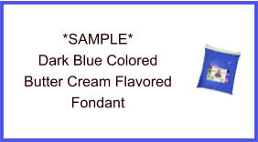 Dark Blue Butter Cream Fondant Sample