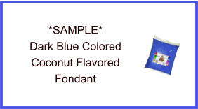 Dark Blue Coconut Fondant Sample