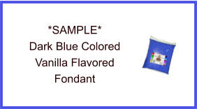 Dark Blue Vanilla Fondant Sample