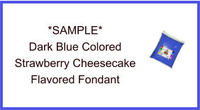Dark Blue Strawberry Cheesecake Fondant Sample