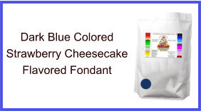 Dark Blue Strawberry Cheesecake Fondant