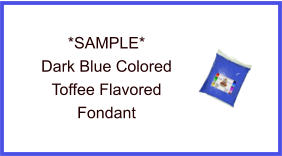 Dark Blue Toffee Fondant Sample