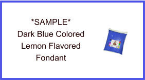 Dark Blue Lemon Fondant Sample