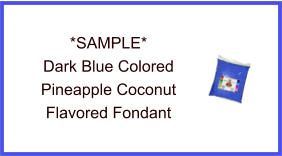 Dark Blue Pineapple Coconut Fondant Sample