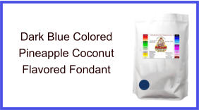 Dark Blue Pineapple Coconut Fondant
