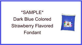 Dark Blue Strawberry Fondant Sample