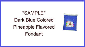 Dark Blue Pineapple Fondant Sample