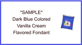 Dark Blue Vanilla Fondant Sample