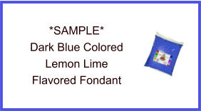 Dark Blue Lemon Lime Fondant Sample