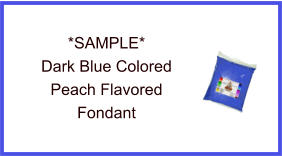 Dark Blue Peach Fondant Sample