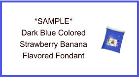 Dark Blue Strawberry Banana Fondant Sample