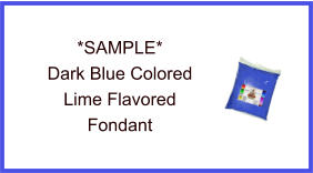 Dark Blue Lime Fondant Sample