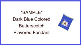 Dark Blue Butterscotch Fondant Sample