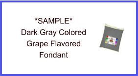 Dark Gray Grape Fondant Sample