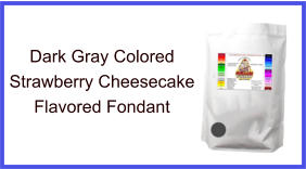 Dark Gray Strawberry Cheesecake Fondant