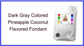 Dark Gray Pineapple Coconut Fondant