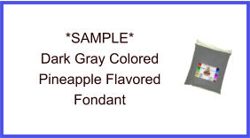 Dark Gray Pineapple Fondant Sample