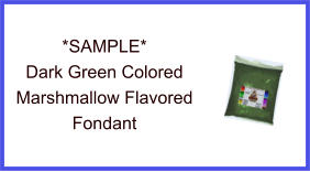 Dark Green Marshmallow Fondant Sample