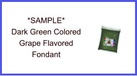Dark Green Grape Fondant Sample