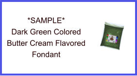 Dark Green Butter Cream Fondant Sample