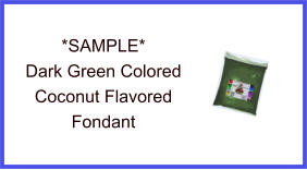 Dark Green Coconut Fondant Sample