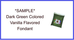 Dark Green Vanilla Fondant Sample