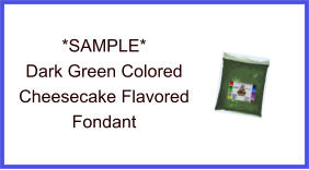 Dark Green Cheesecake Fondant Sample