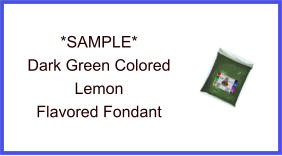 Dark Green Lemon Fondant Sample