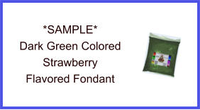 Dark Green Strawberry Fondant Sample