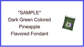 Dark Green Pineapple Fondant Sample