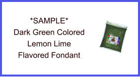 Dark Green Lemon Lime Fondant Sample