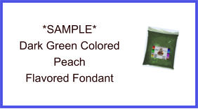 Dark Green Peach Fondant Sample