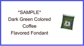 Dark Green Coffee Fondant Sample