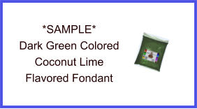 Dark Green Coconut Lime Fondant Sample