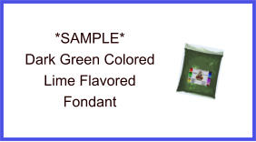 Dark Green Lime Fondant Sample