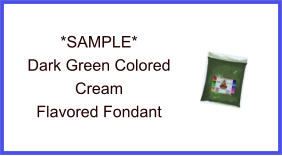 Dark Green Cream Fondant Sample
