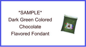 Dark Green Chocolate Fondant Sample